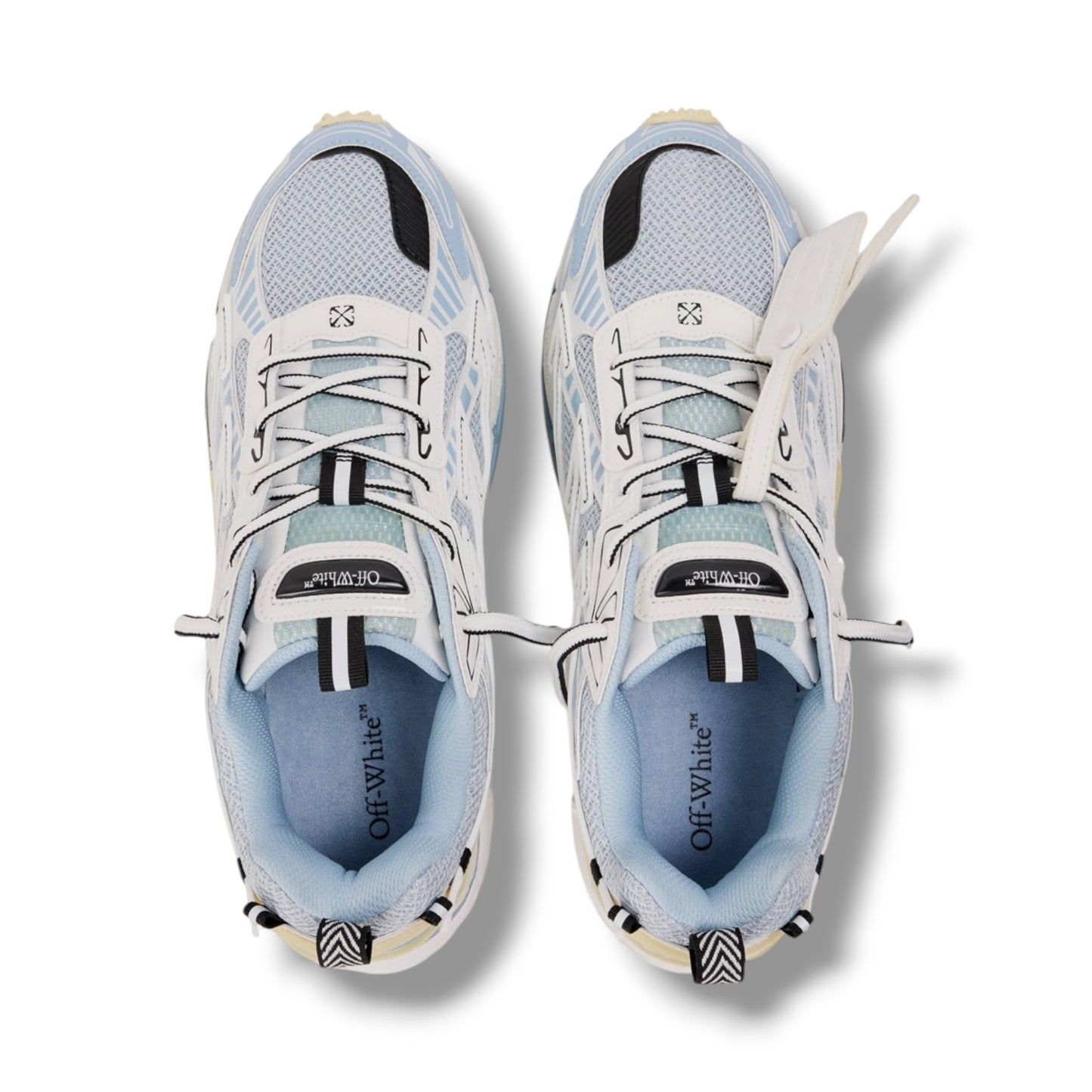 OFF WHITE BE RIGHT BACK TRAINERS GREY & SKY BLUE