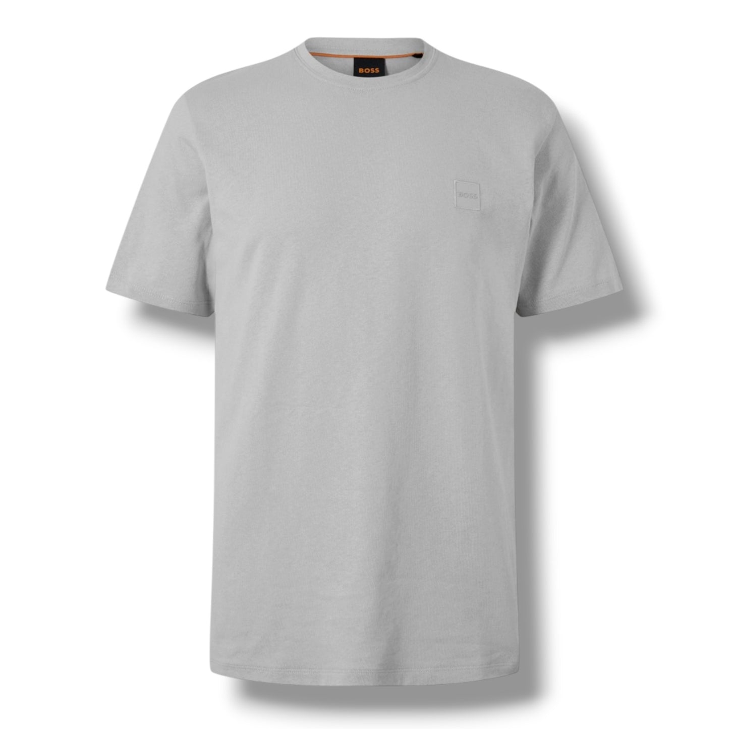 HUGO BOSS PATCH T-SHIRT & VERTI LOGO SWIM SHORTS LIGHT GREY & BLACK
