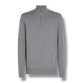 TOMMY HILFIGER 1/4 ZIP THIN KNIT SWEATER GREY