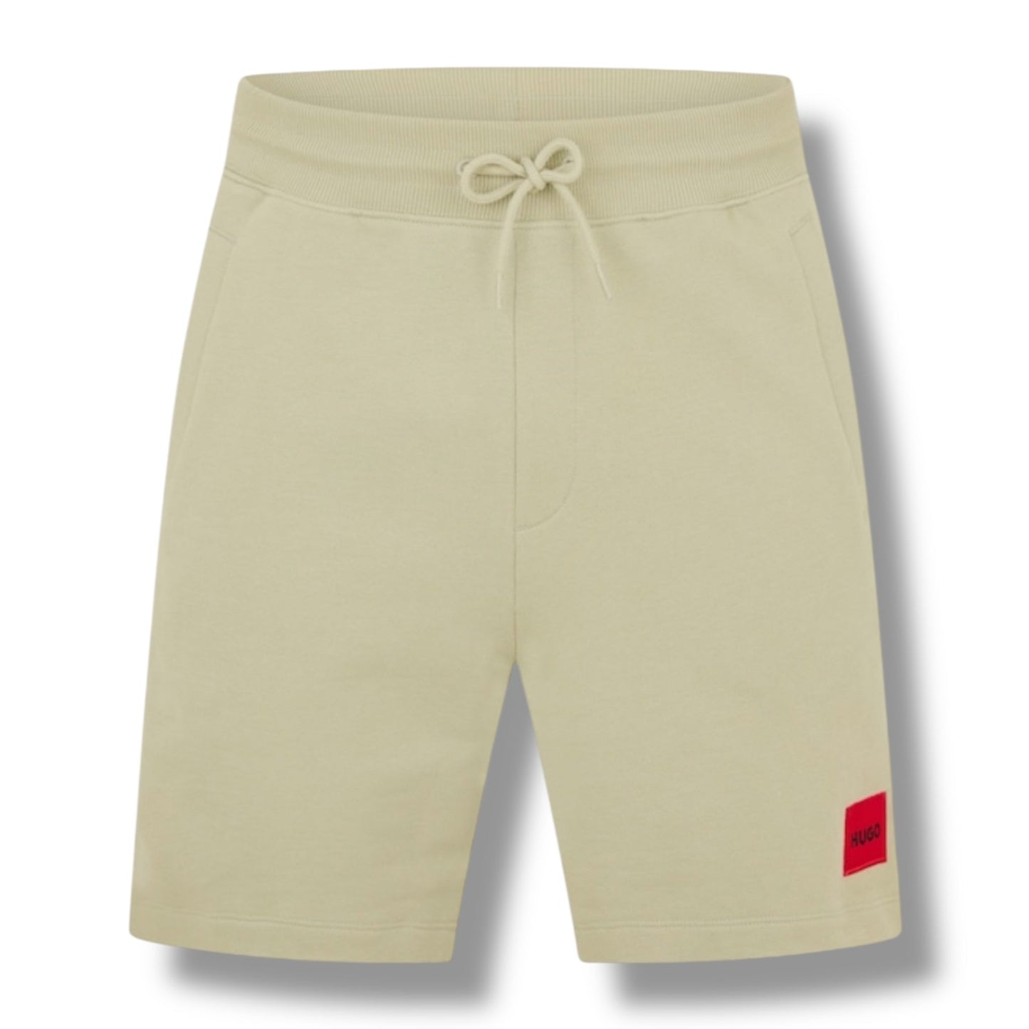 HUGO BOSS HUGO RED PATCH T-SHIRT & JERSEY SHORTS SET WHITE & LIGHT GREEN