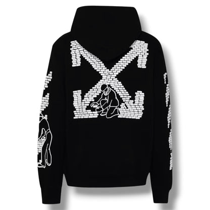OFF WHITE BRICKLAYER ARROWS OTTH HOODIE BLACK