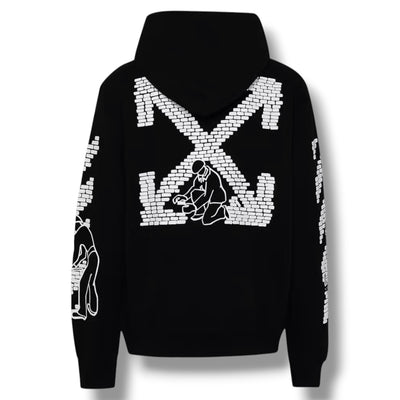 OFF WHITE BRICKLAYER ARROWS OTTH HOODIE BLACK