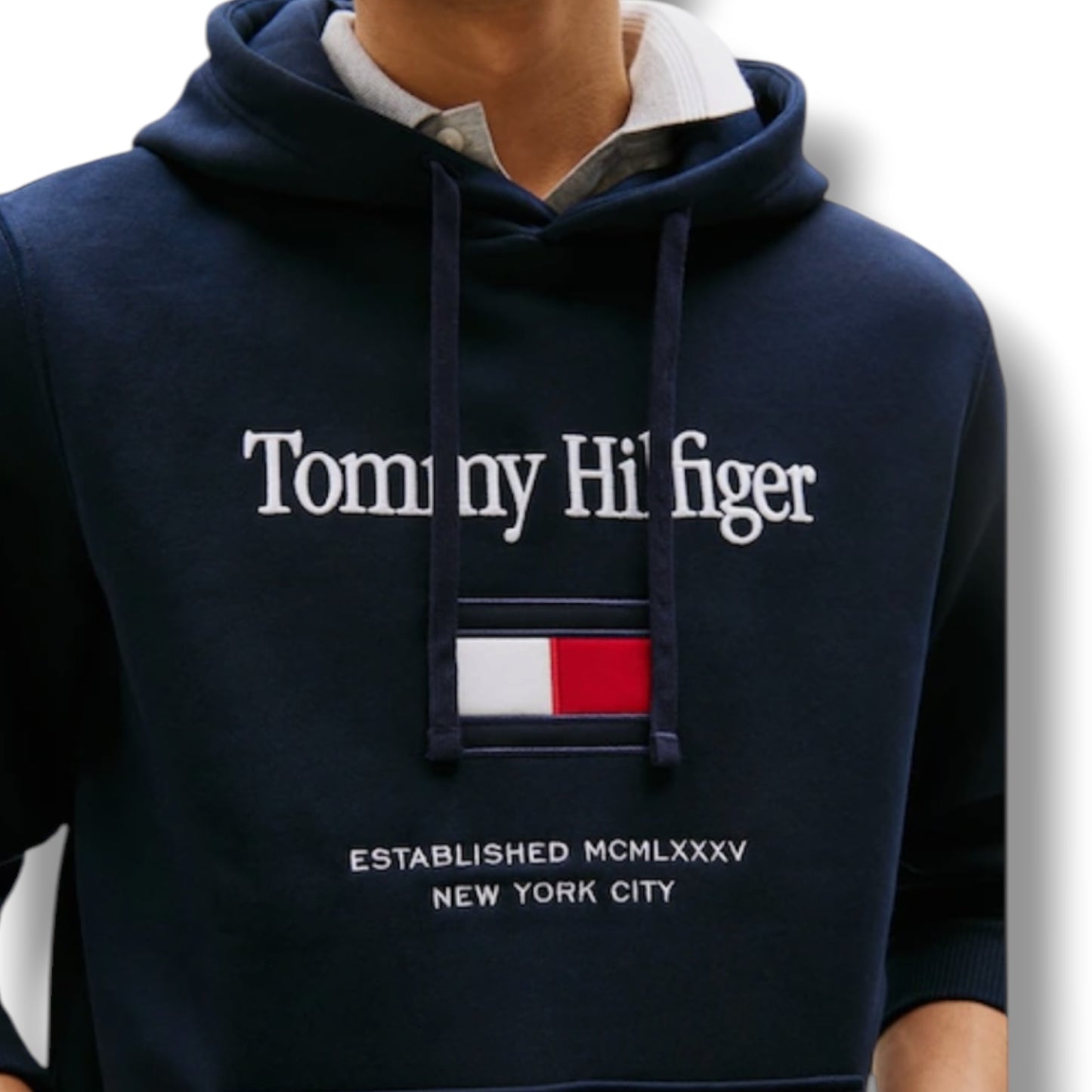 TOMMY HILFIGER FLAG OTTH HOODIE NAVY BLUE