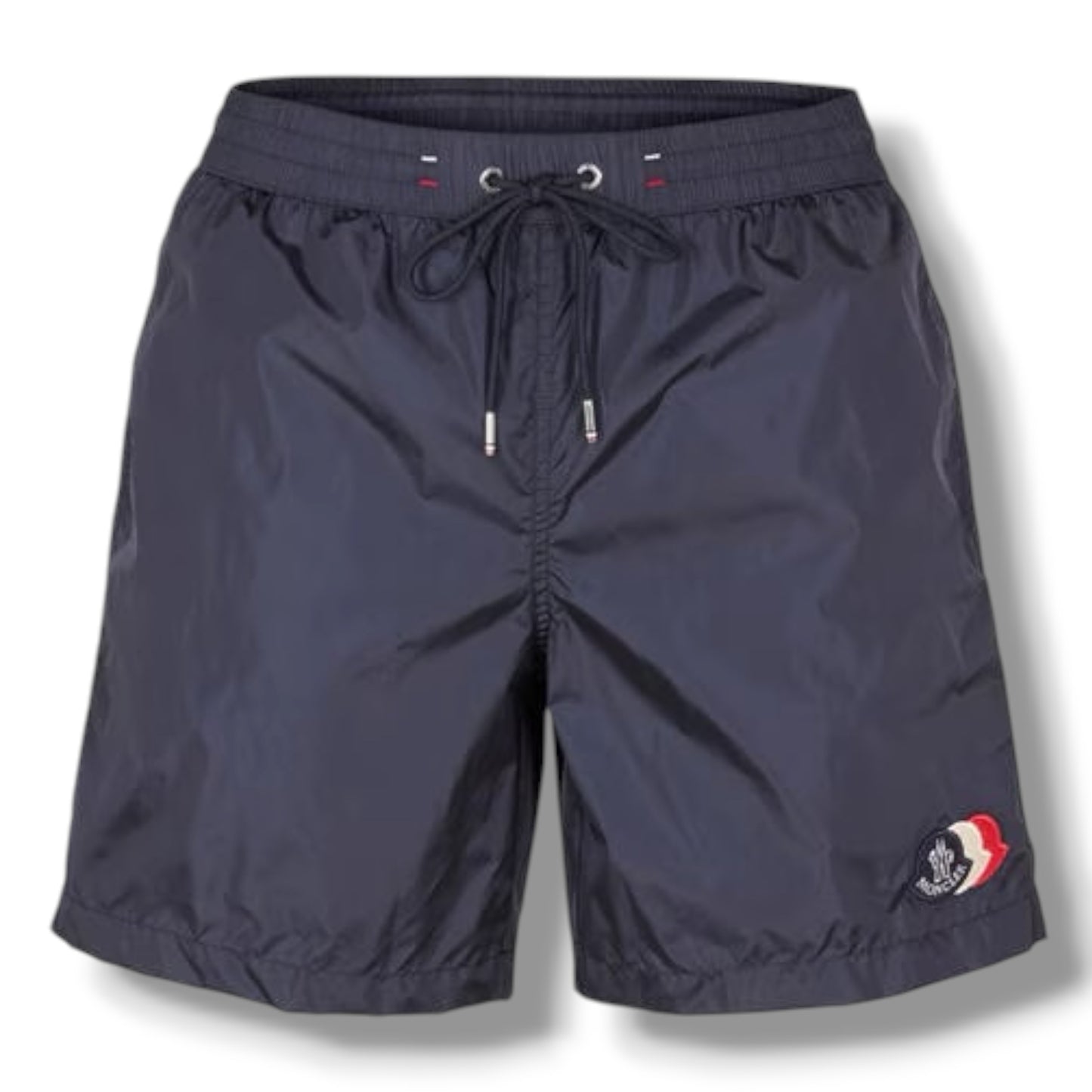 MONCLER TRIPLE LOGO SWIM SHORTS NAVY BLUE