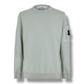 STONE ISLAND ZIP ARM POCKET CREW NECK SWEATSHIRT SAGE GREEN