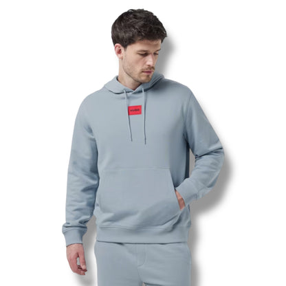 HUGO BOSS HUGO RED PATCH HOODIE & JERSEY SHORTS SET SKY BLUE