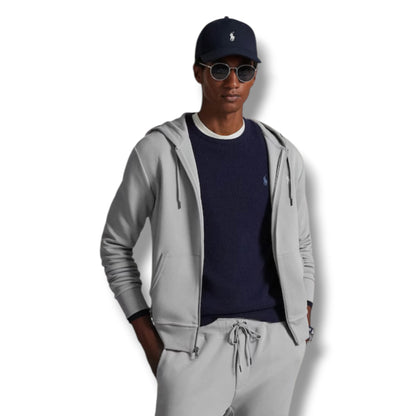 RALPH LAUREN TECH FULL ZIP HOODED TRACKSUIT SOFT GREY
