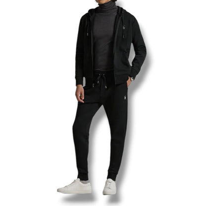 RALPH LAUREN TECH FULL ZIP HOODED TRACKSUIT BLACK