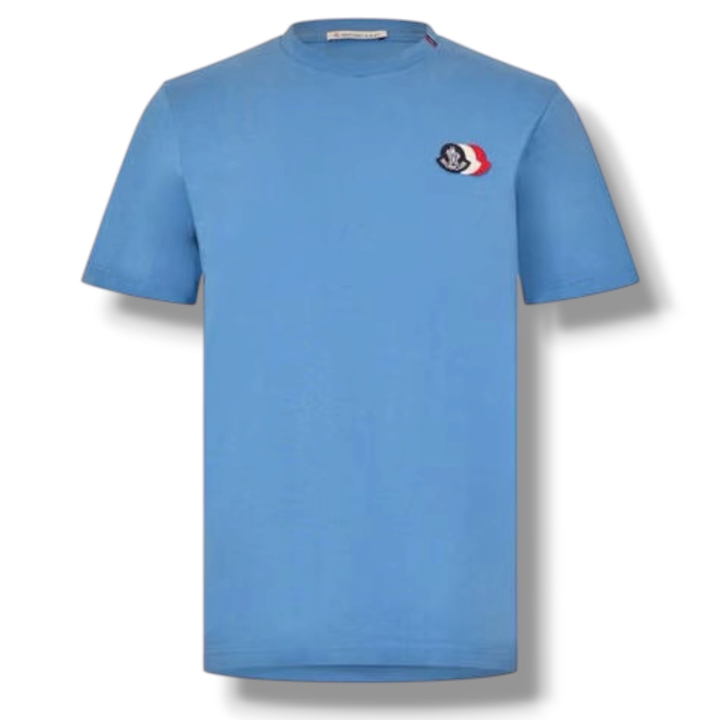MONCLER TRIPLE LOGO T-SHIRT LIGHT BLUE