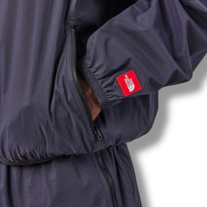 TNF NORTH FACE RED BOX ZIP UP HOODED FULL WOVEN TRACKSUIT GREY