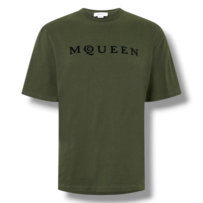 ALEXANDER MCQUEEN LOGO T-SHIRT KHAKI GREEN