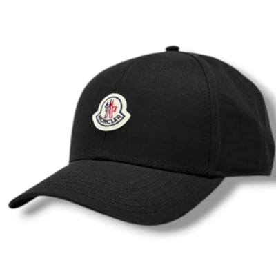 MONCLER CLASSIC LOGO BASEBALL CAP BLACK