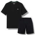 LACOSTE TECH GYM SET T-SHIRT & SHORTS BLACK