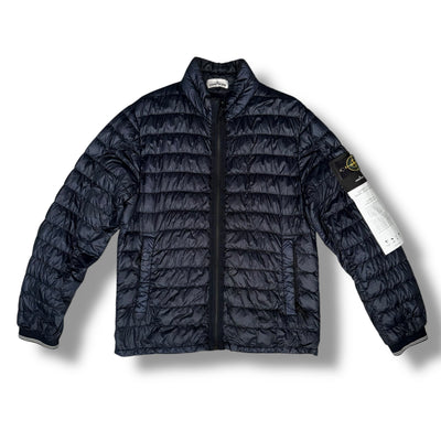 STONE ISLAND GARMENT DYED LITE DOWN PUFFER JACKET NAVY BLUE