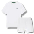 LACOSTE TECH GYM SET T-SHIRT & SHORTS WHITE