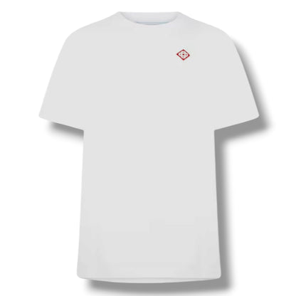 CASABLANCA DIAMOND T-SHIRT & SWIM SHORTS SET WHITE & LIGHT BLUE