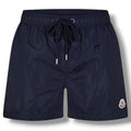 MONCLER LOGO SWIM SHORTS NAVY BLUE