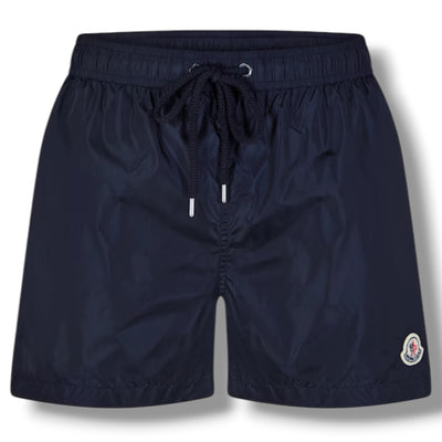 MONCLER LOGO SWIM SHORTS NAVY BLUE