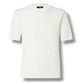 FENDI THIN KNIT FF ALL OVER LOGO T-SHIRT WHITE