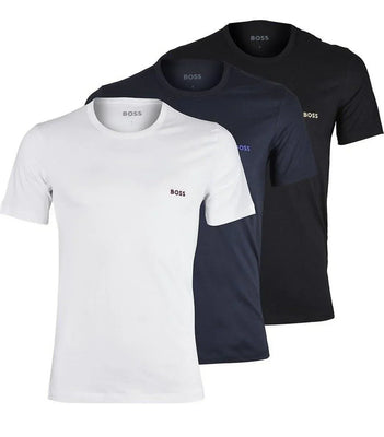 3 PACK HUGO BOSS T-SHIRT BLACK / WHITE / NAVY